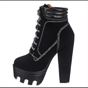 Wild Diva Shoes - The Taryn, Lace Up Bootie Wild Diva Shoes - The Taryn, Lace Up Bootie
